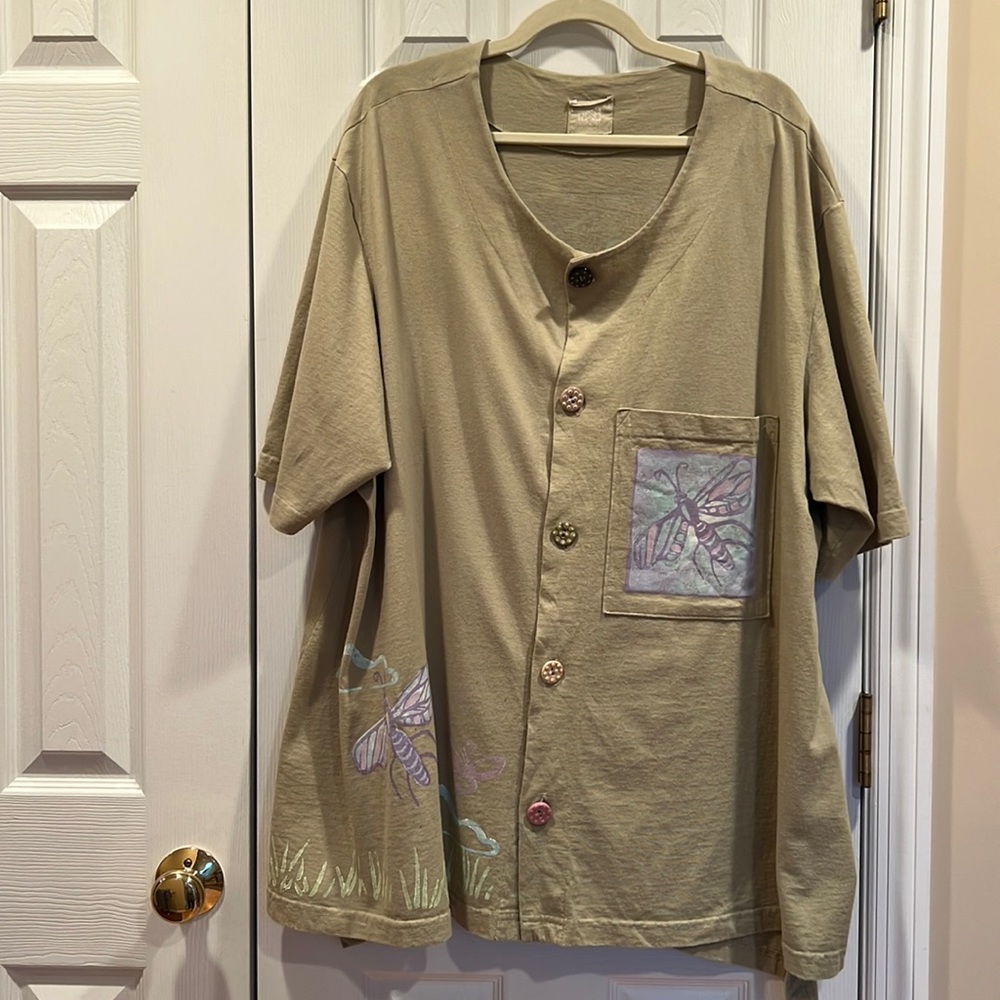 Blue Fish Butterfly Tunic Top